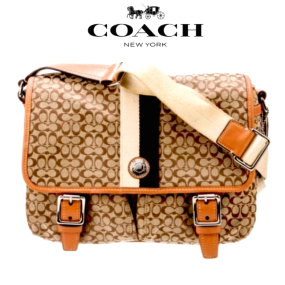 COACH 2008 Voyager Signature Crossbody Messenger Camera Travel Bag A1068 F70182